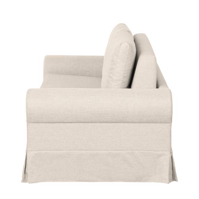 Schlafsofa Country mit Husse Beige/Creme Stoff Doran 165cm Landhaus