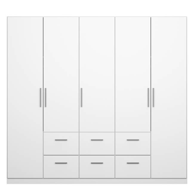 Drehtürenschrank II 226 x 210cm Weiß/Alpinweiß