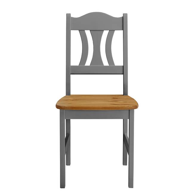 Esszimmerstuhl 2er-Set 44 x 92 x 45cm Braun/Grau/Kiefer