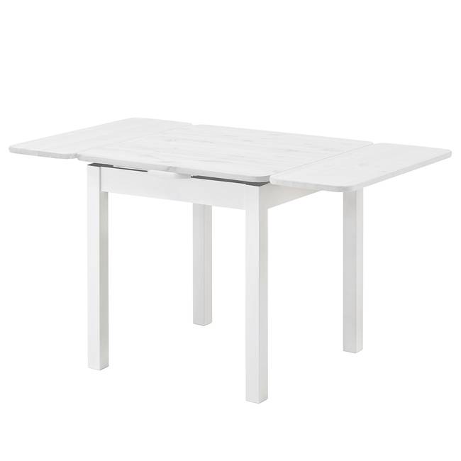 Esstisch Bastide mit Ansteckplatten 77 x 77 cm Weiß/Kiefer Weiß