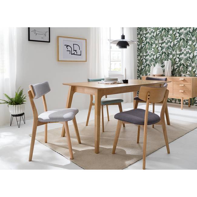 Esszimmerstuhl COLSON 50 x 79 x 50cm Braun/Grau/Hellgrau 2er Set