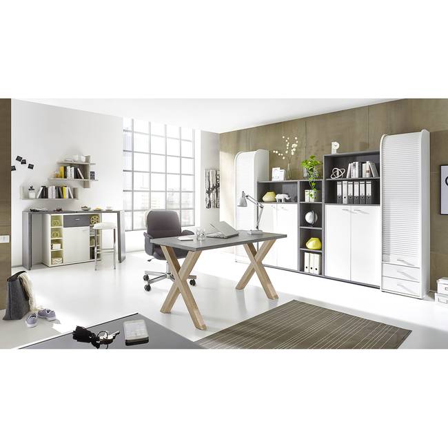 Schreibtisch Leeton II 120cm Braun/Eiche Sanremo Hell Dekor