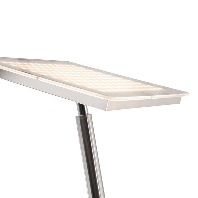 LED-Stehleuchte II 58 x 190 x 56cm Weiß Hauptmaterial: Kunststoff Sekundärmaterial: Eisen, gebürstet Nicht austauschbare LEDs