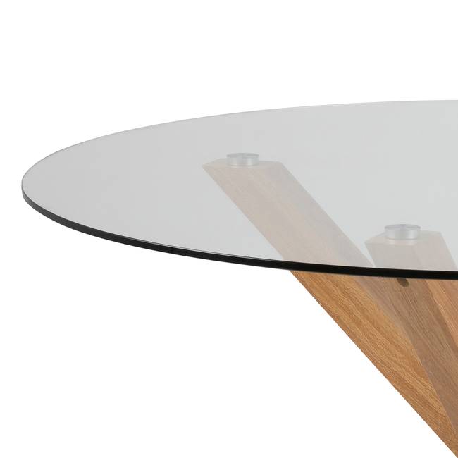 Esstisch Coolac 119 x 76 x 119cm Durchsichtig