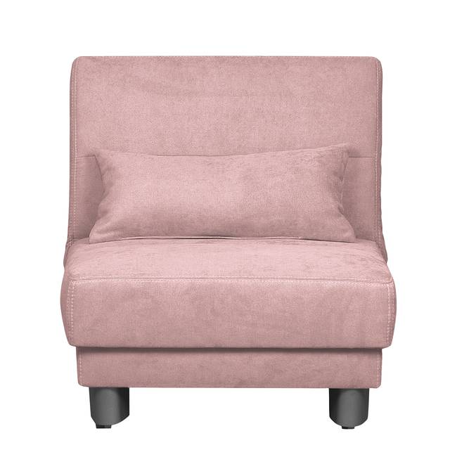 Schlafsofa Tenorio Pink/Mauve Microfaser 80cm Modern