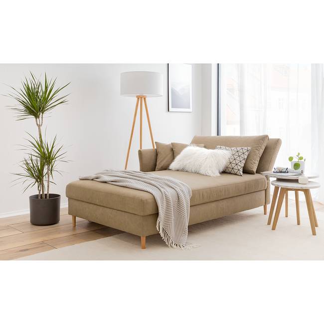 Recamiere Hillarys III Braun/Latte Macchiato Microfaser 110cm Ausrichtung rechts Modern