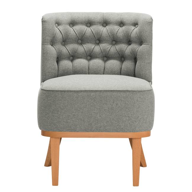 Sessel Farida I Grau/Grau Webstoff Voer 72 x 80 x 65cm