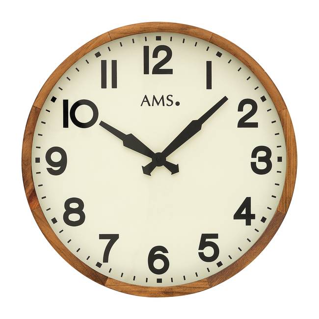 Wanduhr Odder Holzwerkstoff, lackiert Ø 40cm Braun