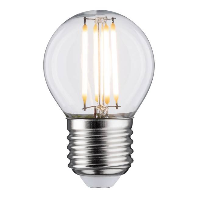 LED-Leuchtmittel Fil V Ø 4cm Durchsichtig