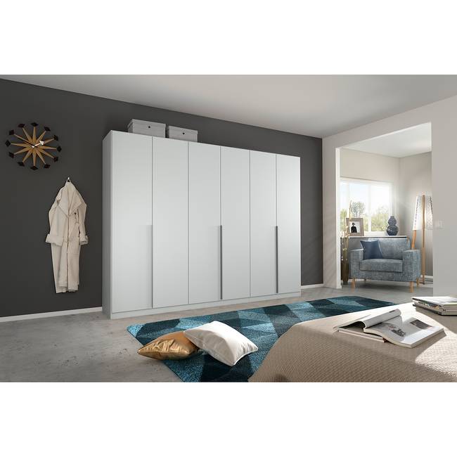 Drehtürenschrank Alabama 271 x 210cm Grau/Grau Premium Aluminium ohne Spiegeltür/-en