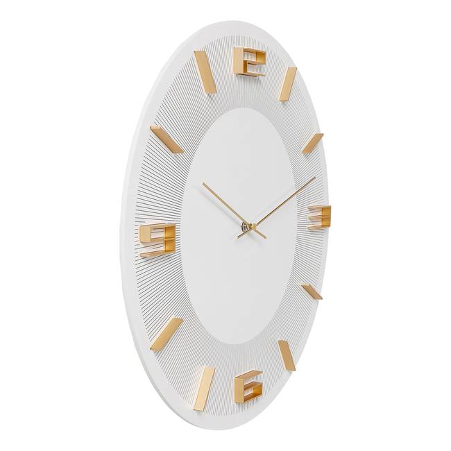 Wanduhr Leonardo Ziffernblatt: mitteldichte Faserplatte lackiert, Aluminium lackiert, Rückwand: Acrylnitril-Butadien-Styrol, Zeiger: Aluminium