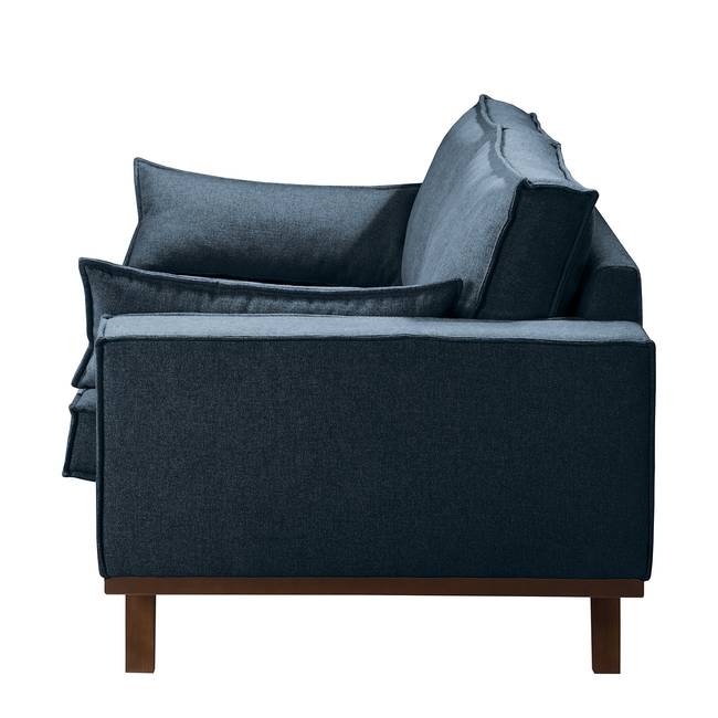 Sofa Jurga 2-Sitzer Blau Webstoff Sioma 199 x 81 x 91cm Modern