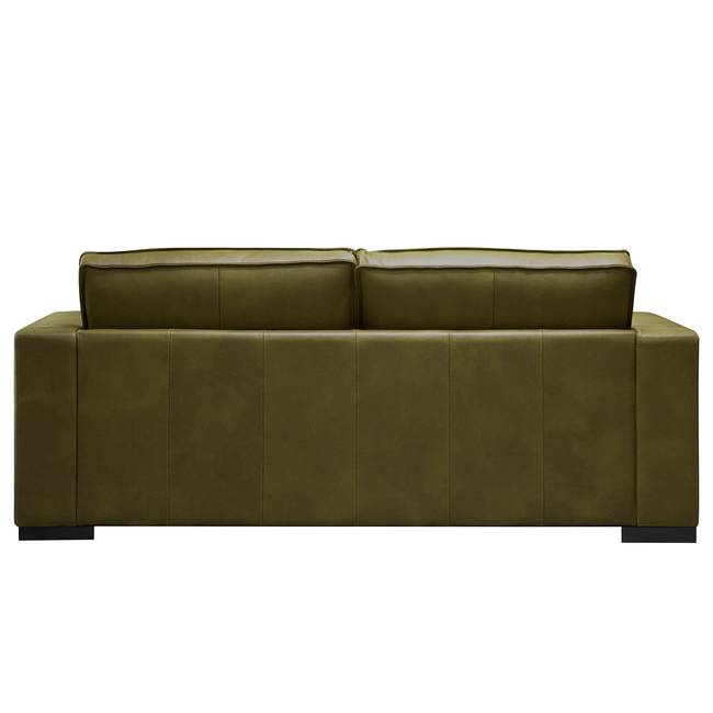 Sofa Locana 2-Sitzer Grün Echtleder Bulle 160 x 87 x 94cm Modern