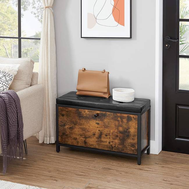 Garderobenbank Ennis II 80 x 51 x 30cm Braun