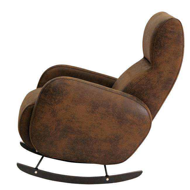 Schaukelsessel Vains Braun Microfaser Goda 78 x 104 x 93cm