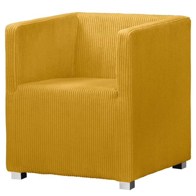 Cocktailsessel Gelb Cordstoff Poppy 64 x 70 x 64cm