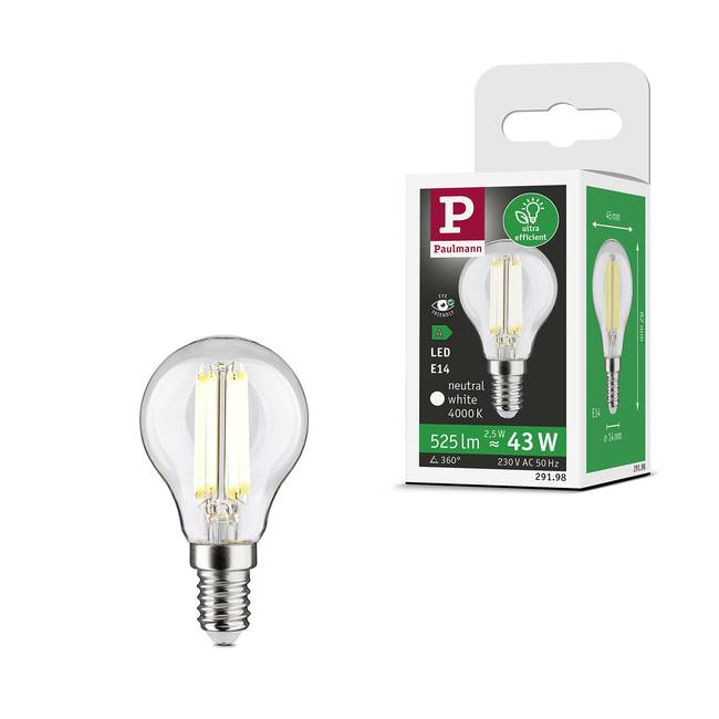 LED-Leuchtmittel Eco-Line Tropfen Ø 4cm Durchsichtig