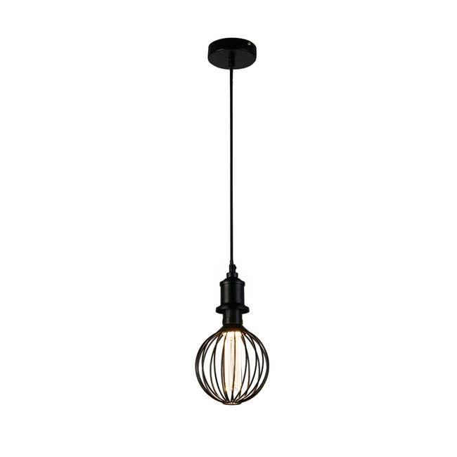 LED-Leuchtmittel Globe Metal 14 x 18 x 14cm Schwarz