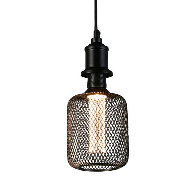 LED-Leuchtmittel Wire Mesh Drum 12 x 19 x 12cm Schwarz