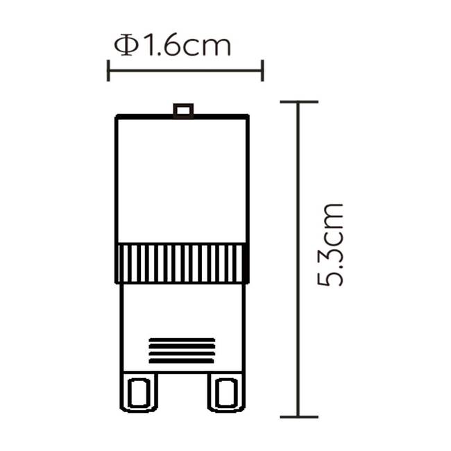 LED Leuchtmittel G9 Typ B 1 x 5 x 1cm Weiß/Weiß