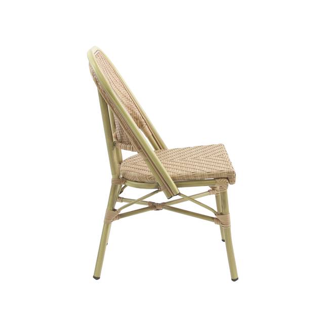 Stapelstuhl Lardin Polyrattan &amp; Aluminium, lackiert Beige/Beige 47 x 90 x 57cm