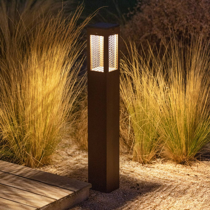 LED-Solar-Wegeleuchte Tradition Sensor Corten 90cm