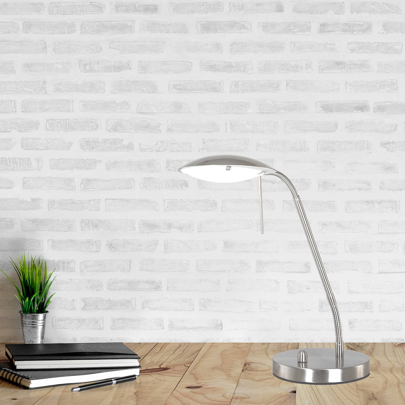 LED-Schreibtischleuchte Eloi, dimmbar, stahl