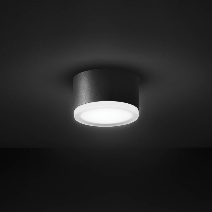 LED-Deckenleuchte 1420 für außen, graphit Ø 13 cm