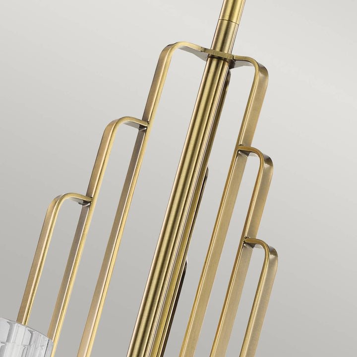 Kronleuchter Kimrose, 6-flammig, messing