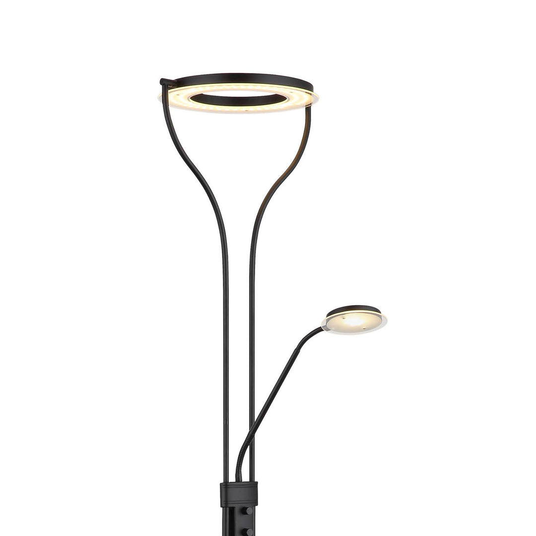 LED-Deckenfluter Ebro mit LED-Leselampe, dimmbar