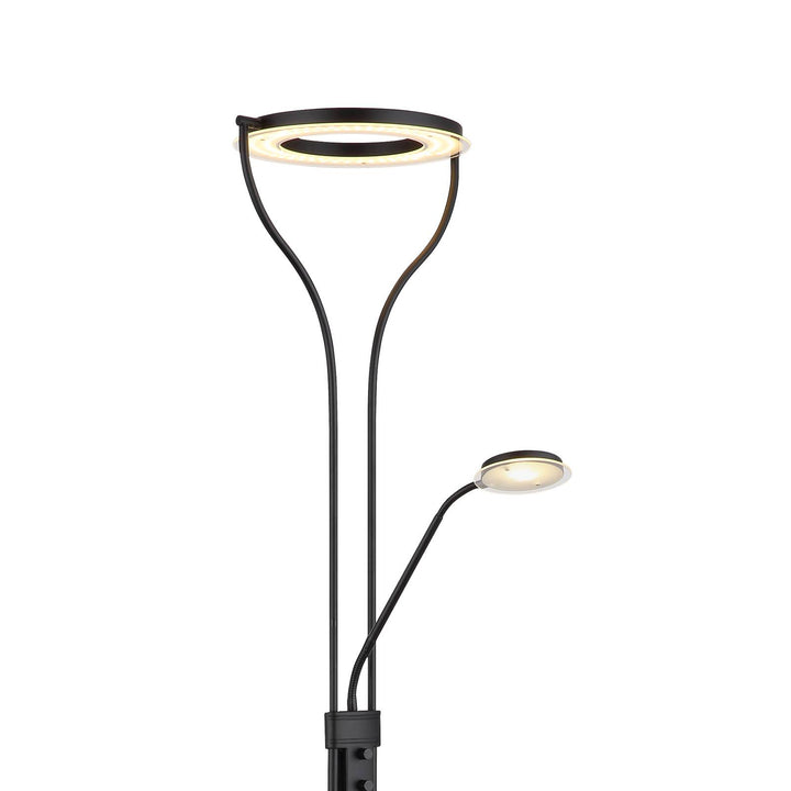LED-Deckenfluter Ebro mit LED-Leselampe, dimmbar
