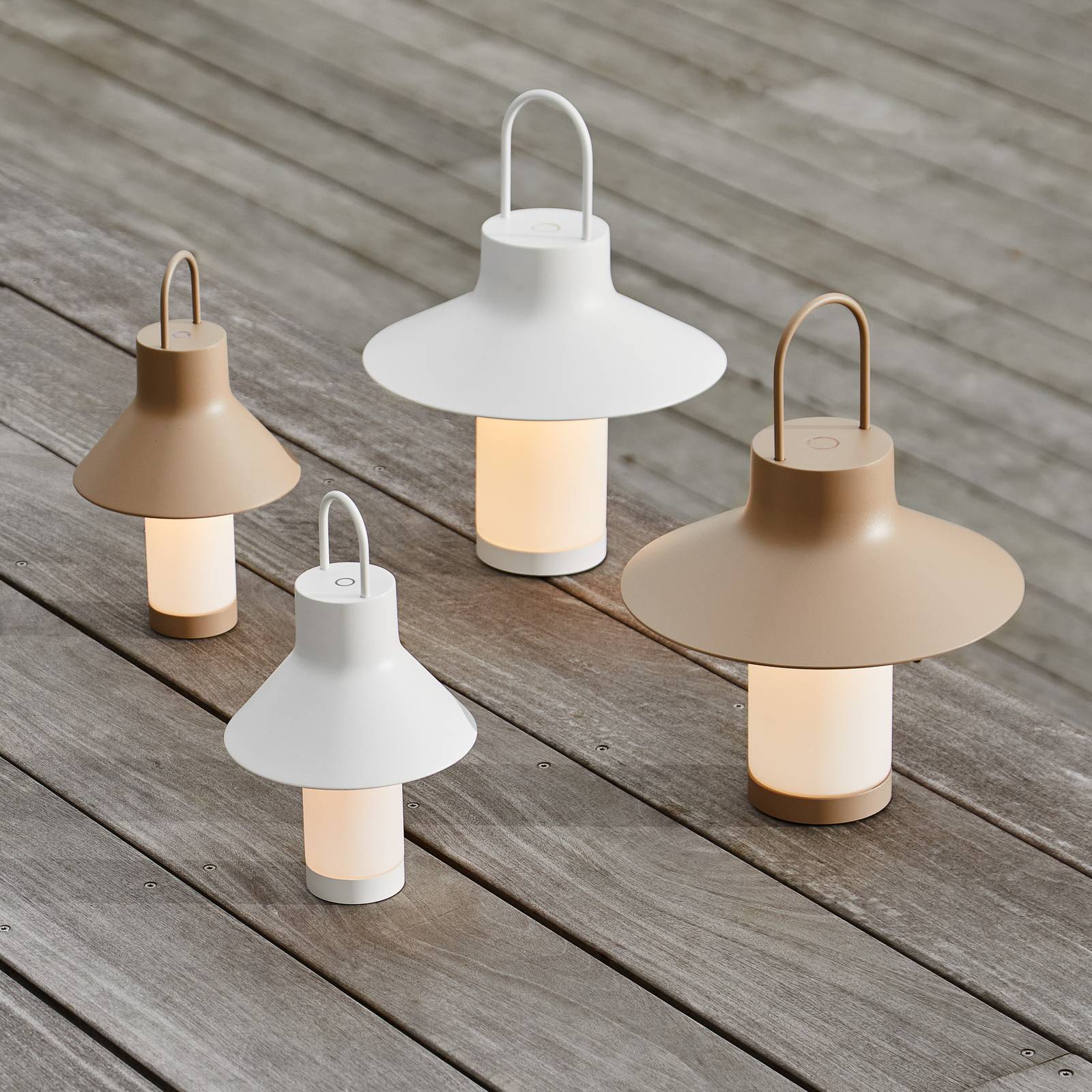 LOOM DESIGN LED-Akku-Tischleuchte Shadow Small, weiß, IP65