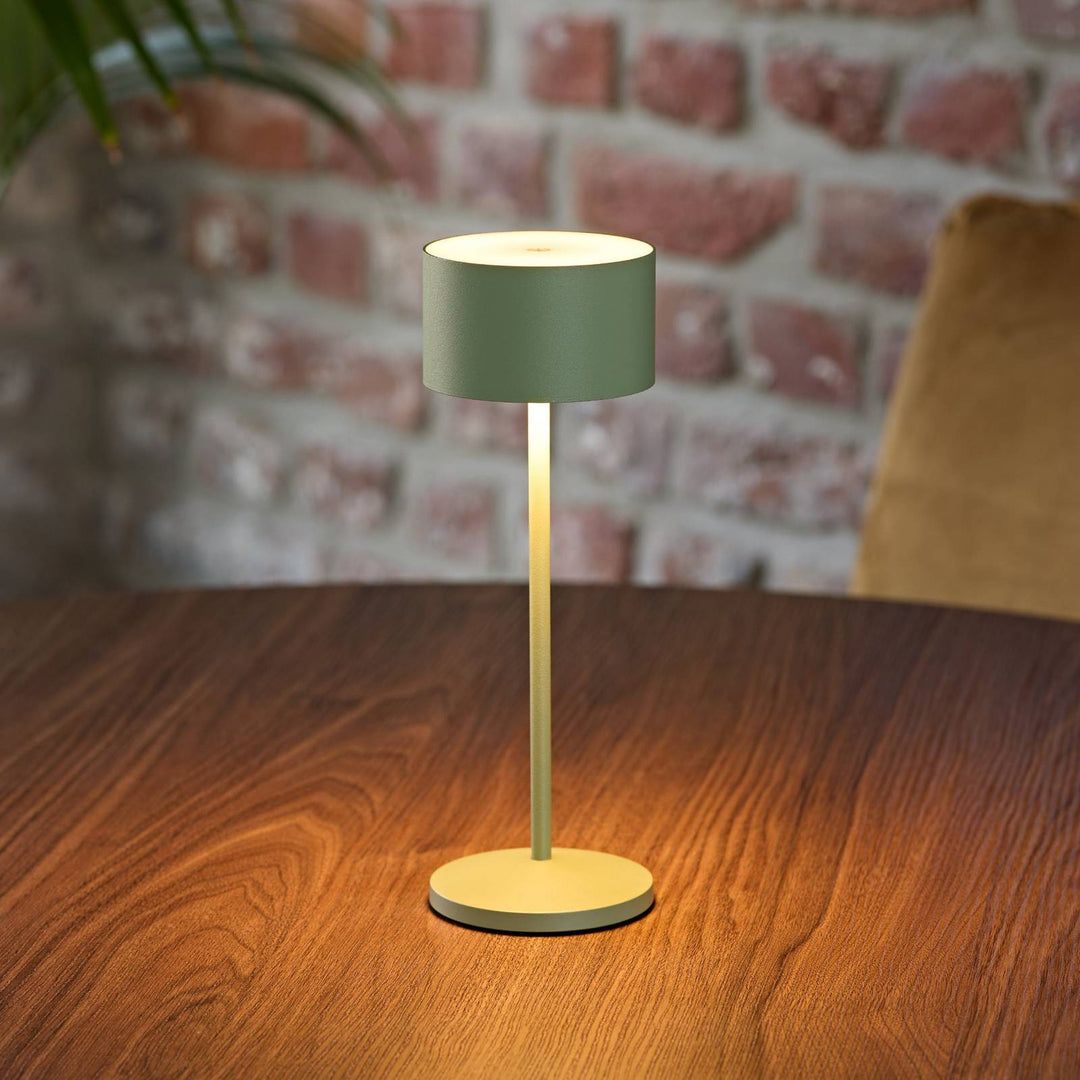 LED-Akku-Tischlampe Veluna, grün, Höhe 25 cm, IP44, dim, CCT