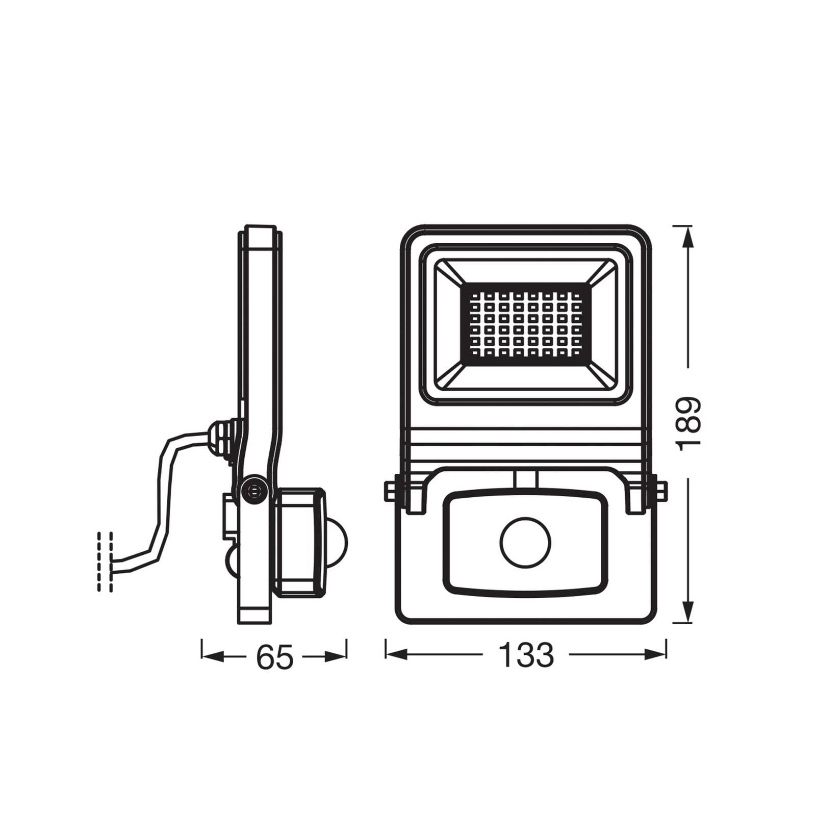 OSRAM Außenstrahler ENDURA FLOOD, weiß, Sensor 30 W 830 IP44