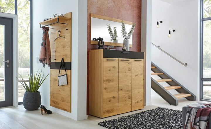 Woodford Garderobenpaneel Lina ¦ holzfarben ¦ Holzwerkstoff ¦ Maße (cm): B: 80 H: 183 T: 27.0 Garderoben &amp; Kleiderstangen