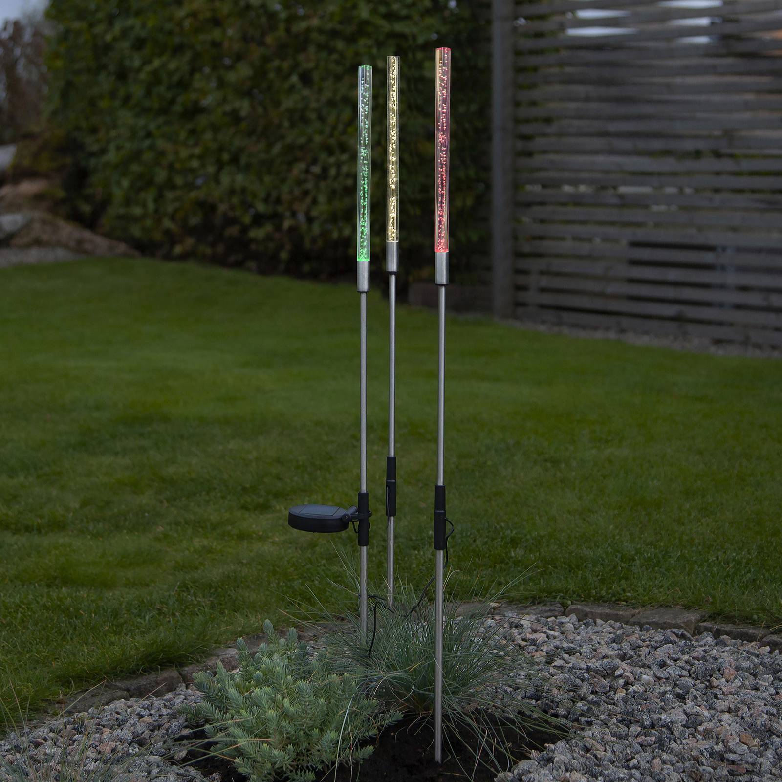 LED-Solarleuchte Bubbly im 3er-Set, multicolour