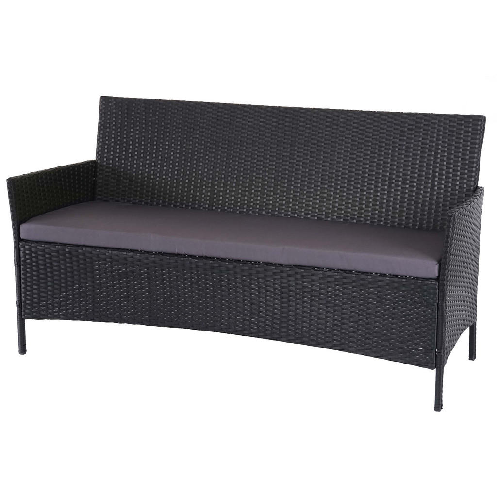 MCW 3-Sitzer, Anthrazit, Grau, Kunststoff, 154x82x60 cm