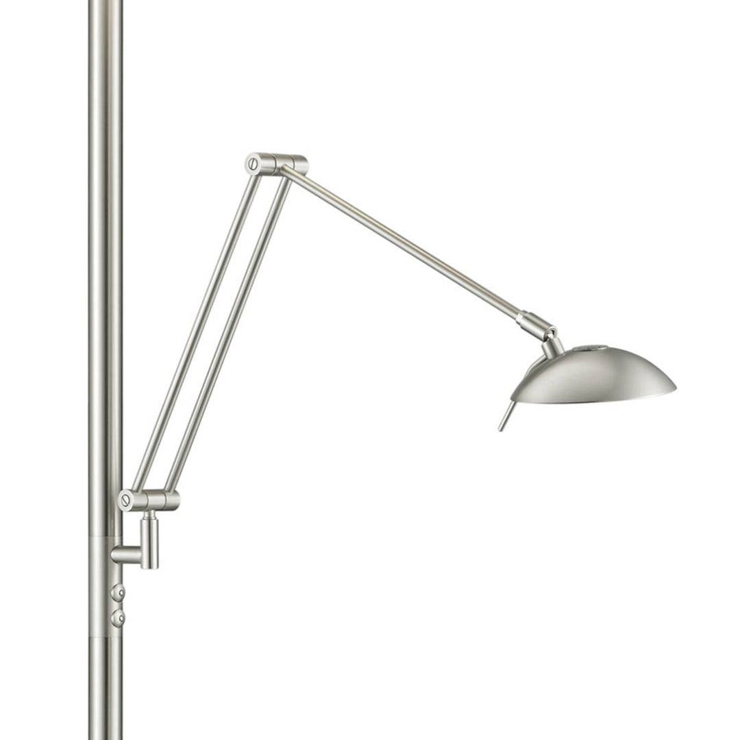 LED-Stehleuchte Nola nickel matt