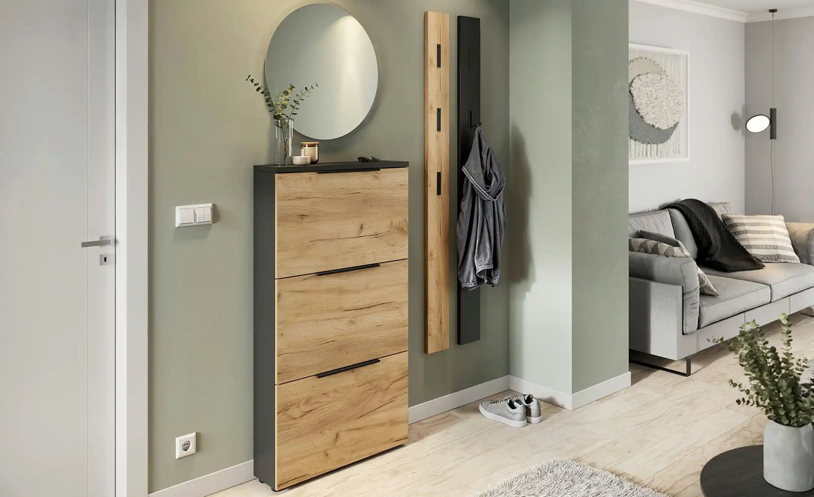 uno Garderobenpaneel Groven ¦ holzfarben ¦ Holzwerkstoff ¦ Maße (cm): B: 15 H: 170 T: 3.0 Garderoben & Kleiderstangen