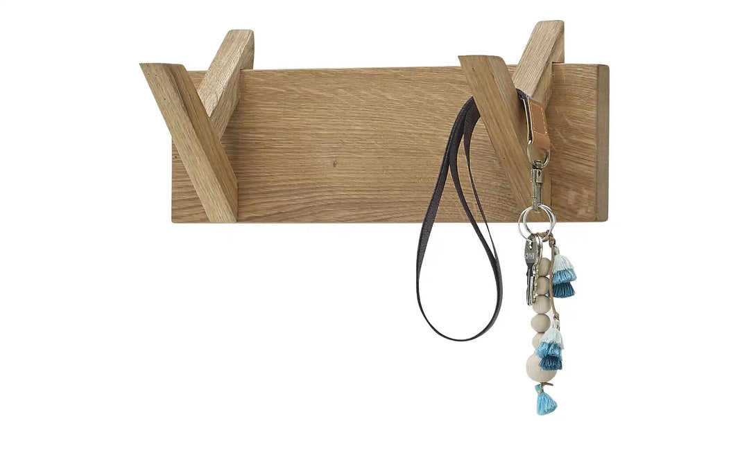 Garderobenleiste Mörlen ¦ holzfarben ¦ Massivholz ¦ Maße (cm): B: 30 H: 13 T: 12.0 Garderoben &amp; Kleiderstangen