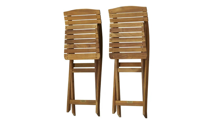 Balkonklappstuhl 2er-Set aus Akazienholz Java ¦ holzfarben ¦ Maße (cm): B: 55 H: 85 Garten Gartenmöbel