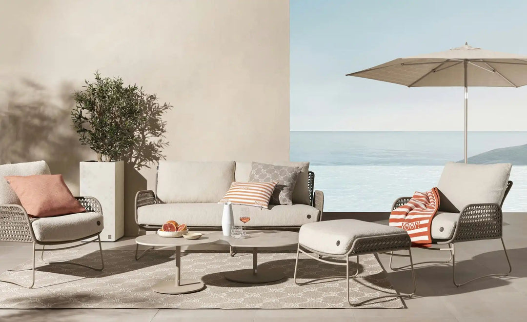 JOOP! JOOP! Hocker Mesh ¦ beige ¦ Maße (cm): B: 56,5 H: 43 Garten Gartenmöbel