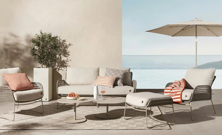 JOOP! JOOP! Hocker Mesh ¦ beige ¦ Maße (cm): B: 56,5 H: 43 Garten Gartenmöbel