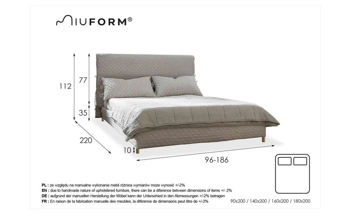 Miuform Polsterbett gemustert Sleepy Luna ¦ beige ¦ Maße (cm): B: 96 H: 112 Betten