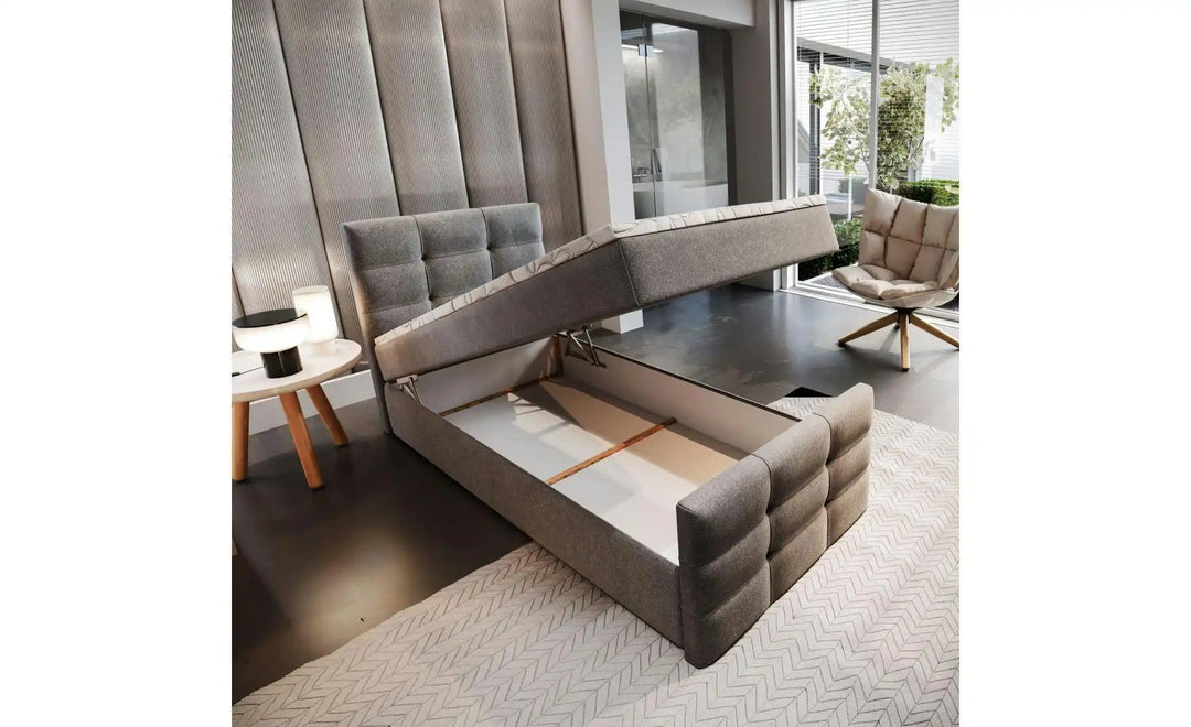 MASSENO Boxbett mit Bettkasten Amon ¦ grau ¦ Maße (cm): B: 100 H: 98 Betten