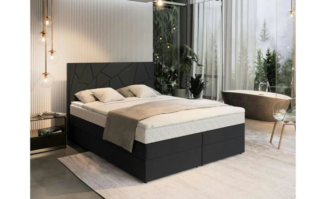MASSENO Boxbett mit Bettkasten Trani ¦ schwarz ¦ Maße (cm): B: 180 H: 115 Betten
