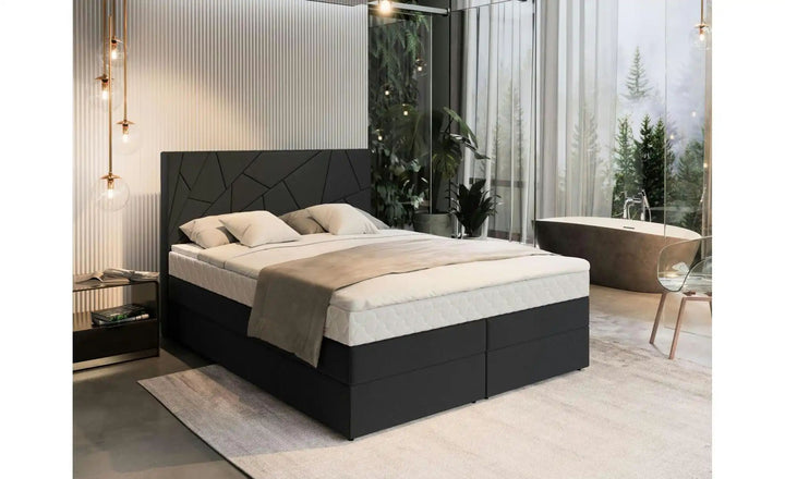 MASSENO Boxbett mit Bettkasten Trani ¦ schwarz ¦ Maße (cm): B: 180 H: 115 Betten