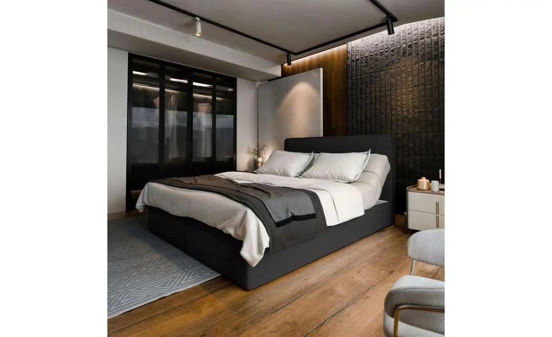 MASSENO Boxbett mit Bettkasten Astor ¦ schwarz ¦ Maße (cm): B: 140 H: 98 Betten