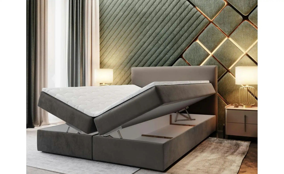 MASSENO Boxbett mit Bettkasten Lente ¦ blau ¦ Maße (cm): B: 180 H: 98 Betten