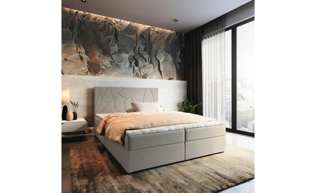 MASSENO Boxbett mit Bettkasten Mado ¦ beige ¦ Maße (cm): B: 180 H: 98 Betten